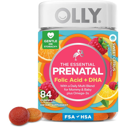 OLLY Essential Prenatal Multivitamin 84 Gummies front view
