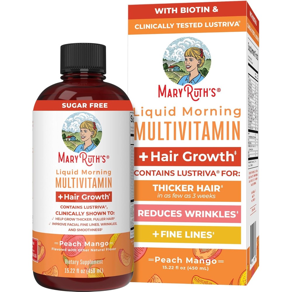 MaryRuth Organics Liquid Multivitamin Hair Growth front view bottle