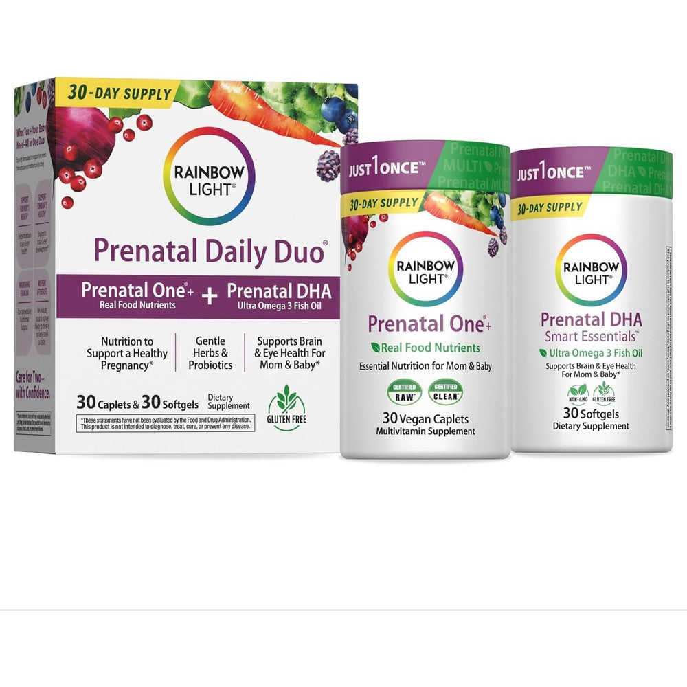 Rainbow Light Prenatal Daily Duo front view box packaging