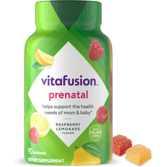 Vitafusion PreNatal Gummy Vitamins front of bottle