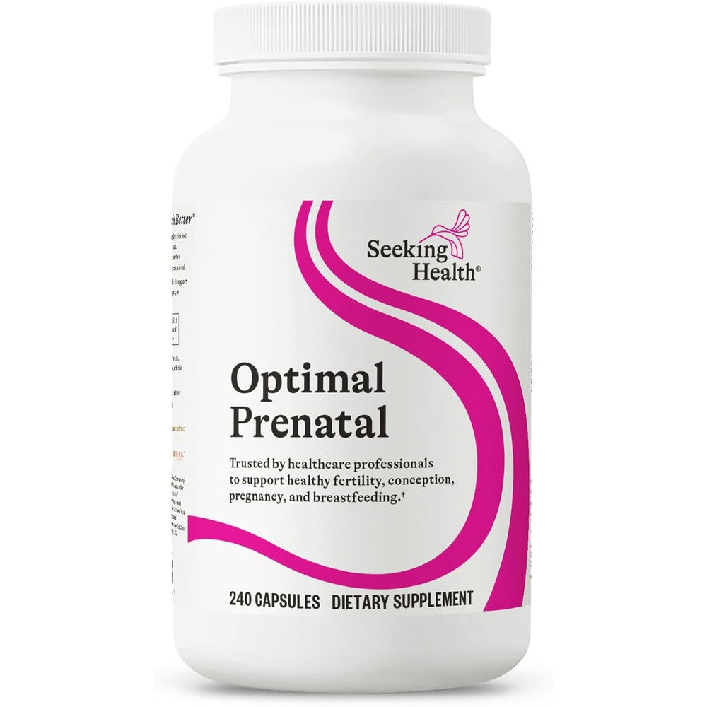 Seeking Health Optimal Prenatal 240 Capsules front view bottle