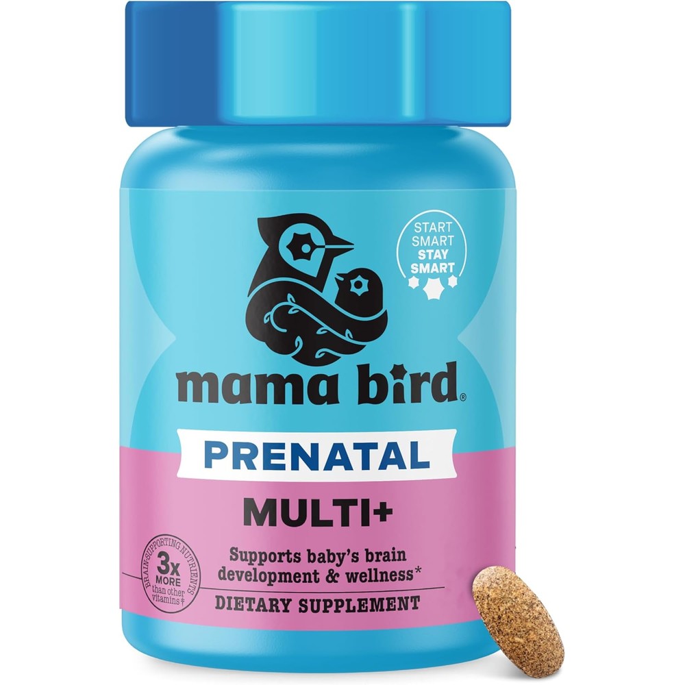 Best Nest Wellness Mama Bird Prenatal Multivitamin front view of bottle
