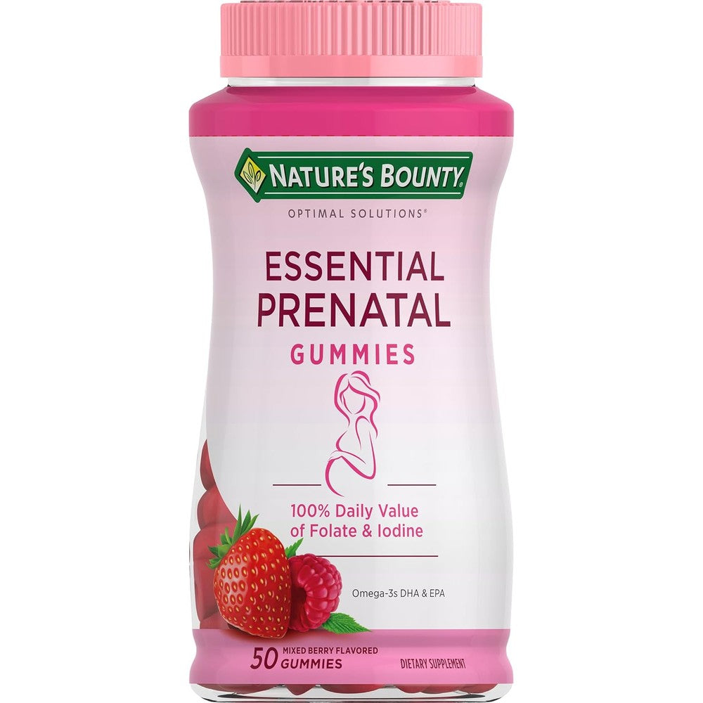 Nature's Bounty Optimal Solutions Essential Prenatal Gummies front bottle view