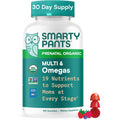 SmartyPants Organic Prenatal Multi And Omegas front view bottle packaging