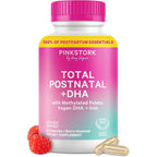 Pink Stork Total Postnatal  prenatal vitamins, good vitamin supplements for women Vitamins Bottle, 60 Capsules