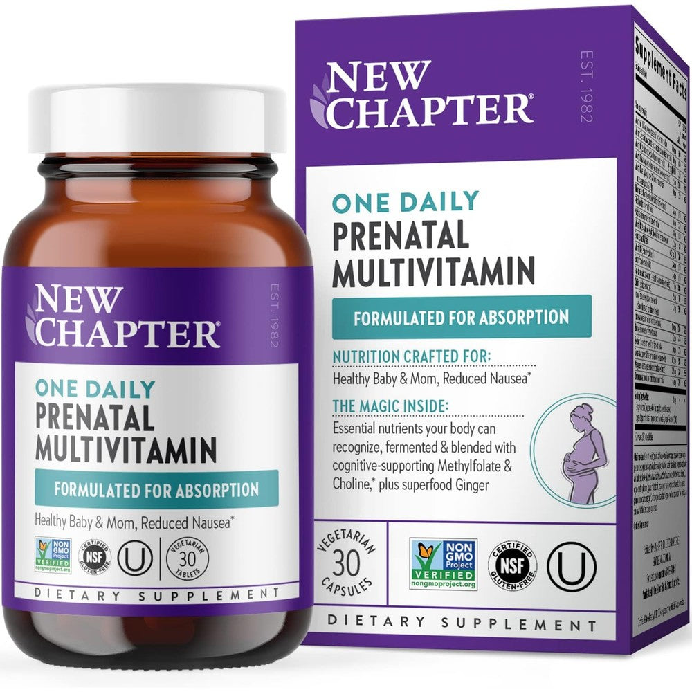 New Chapter One Daily Prenatal Multivitamin bottle front view wellness supplement