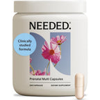 Needed Prenatal Multivitamin With Choline Capsules front view supplement bottle