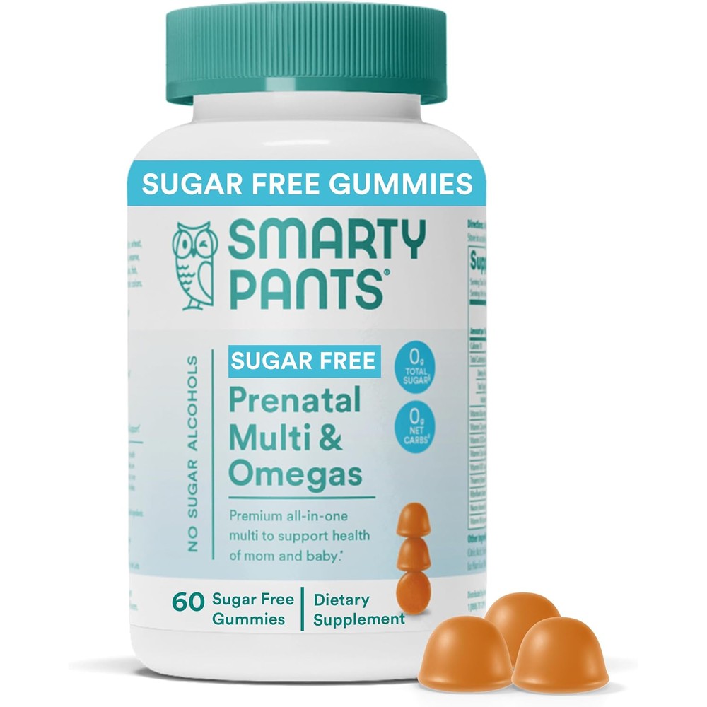 SmartyPants sugar free prenatal multivitamin gummies bottle front view