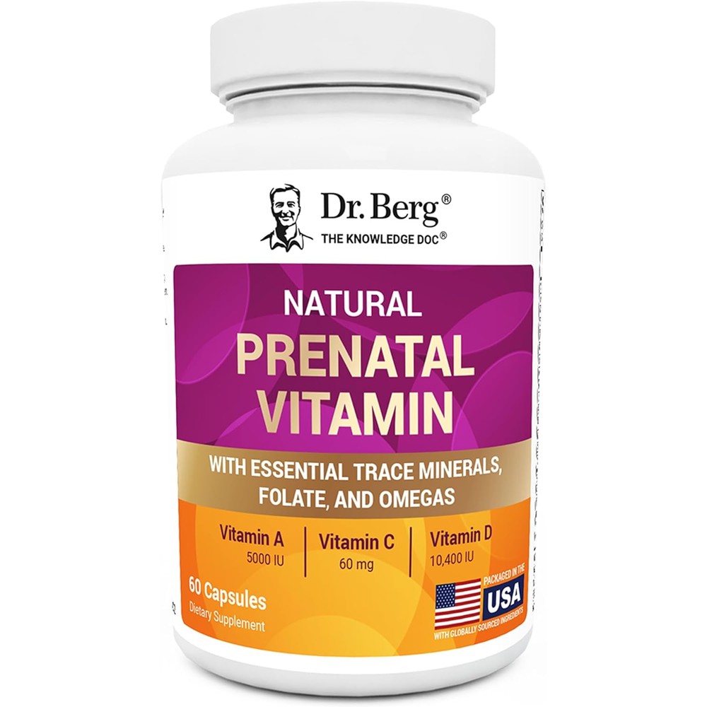 Dr. Berg Natural Prenatal Vitamins front view bottle packaging