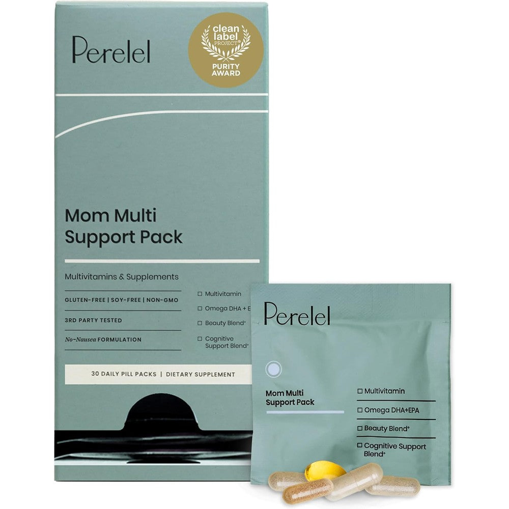 Perelel Mom Multi Support Postnatal Vitamins front view package