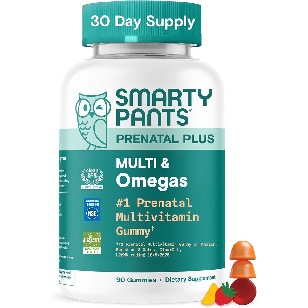 SmartyPants Prenatal Multivitamin Orange Gummies front of bottle
