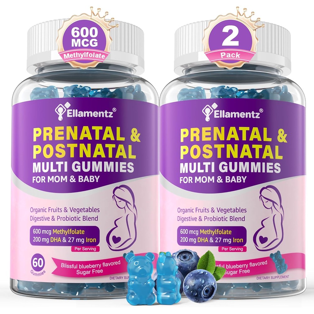 Ellamentz Prenatal Vitamins Gummies front view packaging