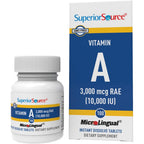 Superior Source Vitamin A 10000 IU tablets front bottle view