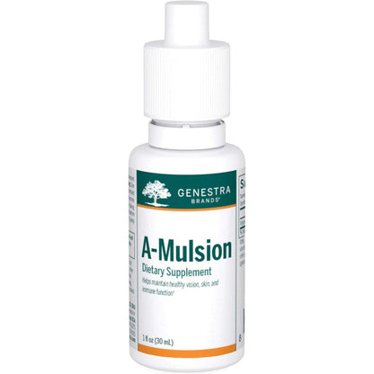 Genestra Brands A-Mulsion Vitamin A Liquid supplement bottle front view