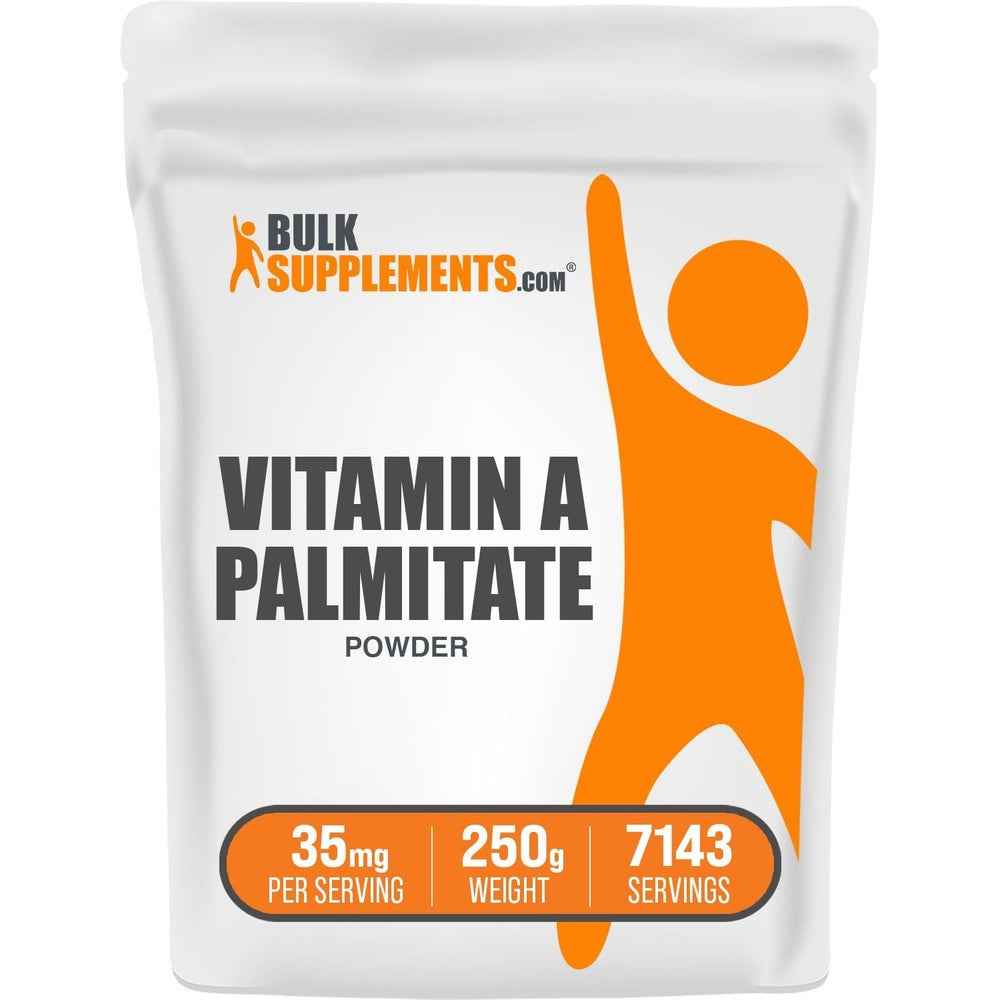 BulkSupplements Vitamin A Palmitate Powder front view pouch packaging