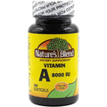 Natures Blend Vitamin A 8000 IU softgels front view bottle container