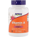 Now Foods Vitamin A 25000 IU Softgels front view bottle
