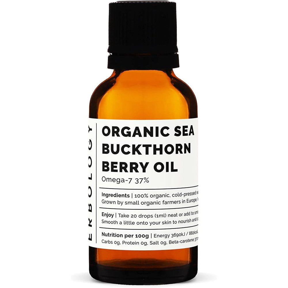 Erbology organic sea buckthorn oil front view bottle