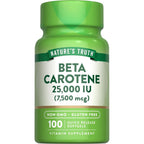 Nature's Truth Beta Carotene 25,000 IU softgels front bottle view