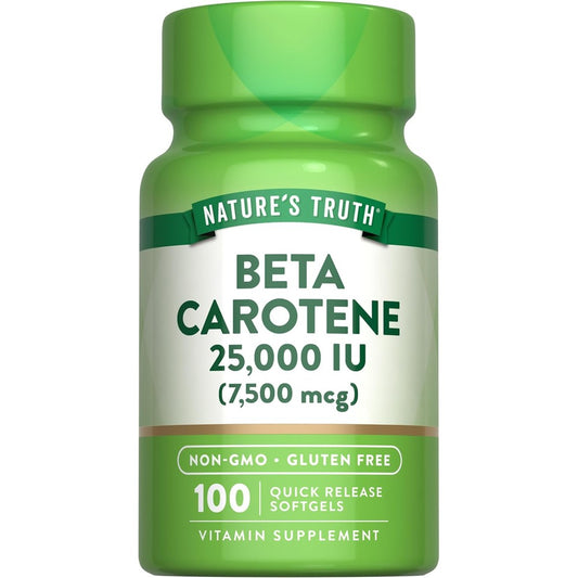 Nature's Truth Beta Carotene 25,000 IU bottle front view