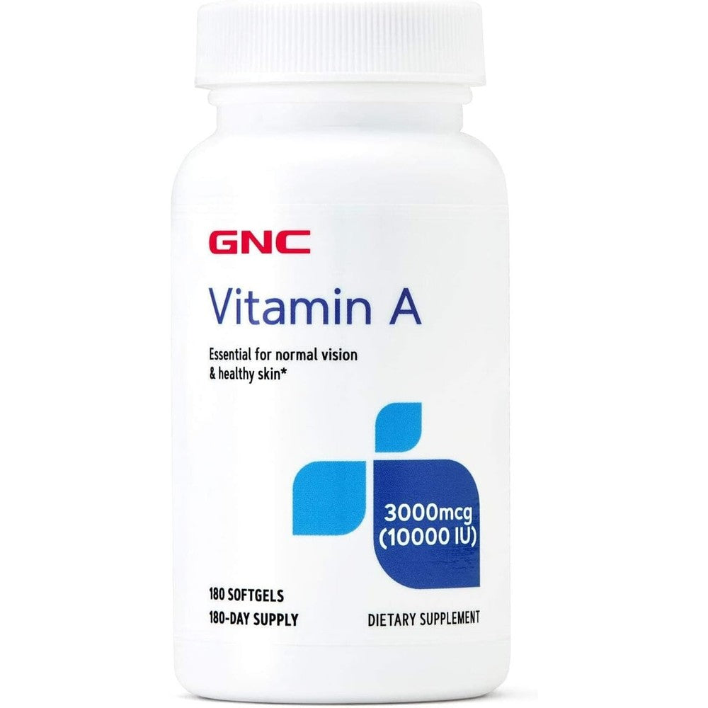 GNC Vitamin A 3000mcg softgels front view bottle