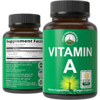 Peak Performance Organic Vitamin A 5000 IU bottle front view daily dietary supplement