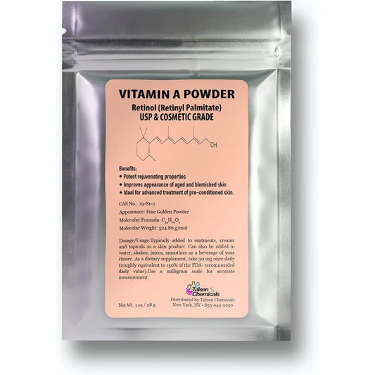 Talsen Chemicals Vitamin A Powder Retinyl Palmitate front view