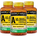 Mason Natural Vitamin A fish liver oil softgels front view