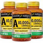 Mason Natural Vitamin A fish liver oil softgels front view