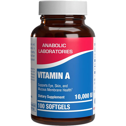 Anabolic Laboratories Vitamin A 10000 IU softgels front of bottle