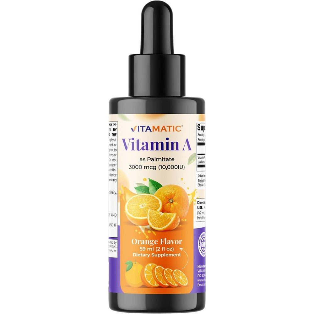 Vitamatic Vitamin A liquid drops front bottle view