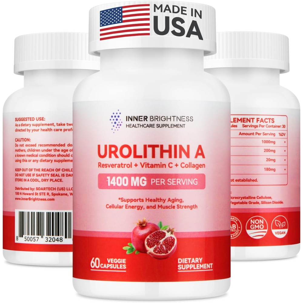 Inner Brightness Urolithin A capsules front view bottle