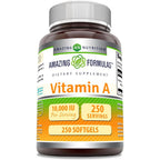 Amazing Nutrition Vitamin A 10000 IU softgels bottle front view supplement