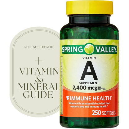 Unique Bundle Vitamin A 2,400 mcg softgels bottle front view