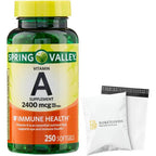 Spring Valley Vitamin A 2400 Mcg 250 Softgels front view bottle