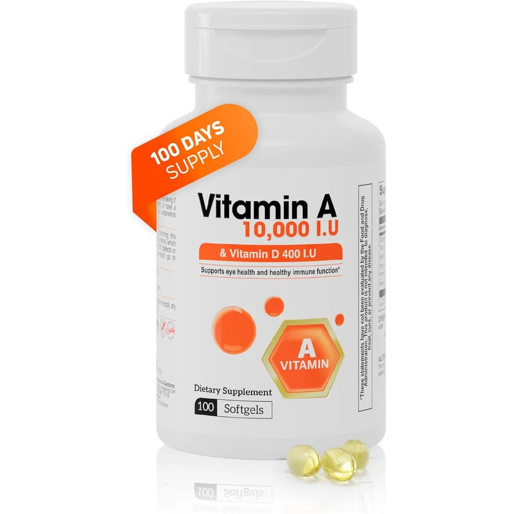 Nutra Nutrition Vitamin A And D3 Softgels Front View Bottle