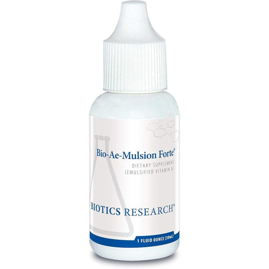 Biotics Research Bio-Ae-Mulsion Forte Vitamin A bottle front view