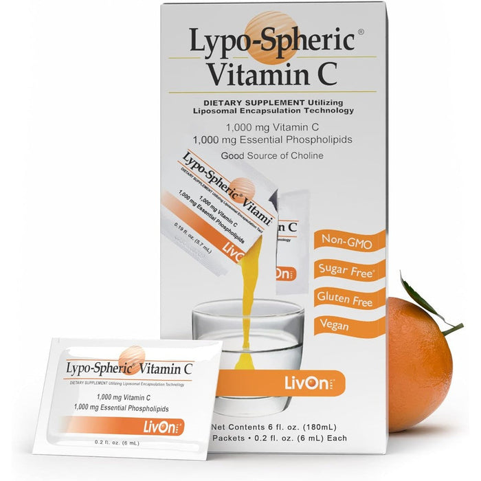 LivOn Laboratories Lypo-Spheric Liposomal Vitamin C box front view dietary supplement