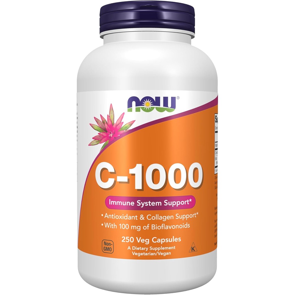 Now Foods Vitamin C 1000 mg capsules front view bottle