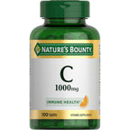 Natures Bounty Vitamin C 1000mg front view bottle caplets supplement