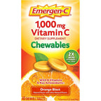 Emergen-C Chewable Vitamin C 1000mg Orange Blast front box view
