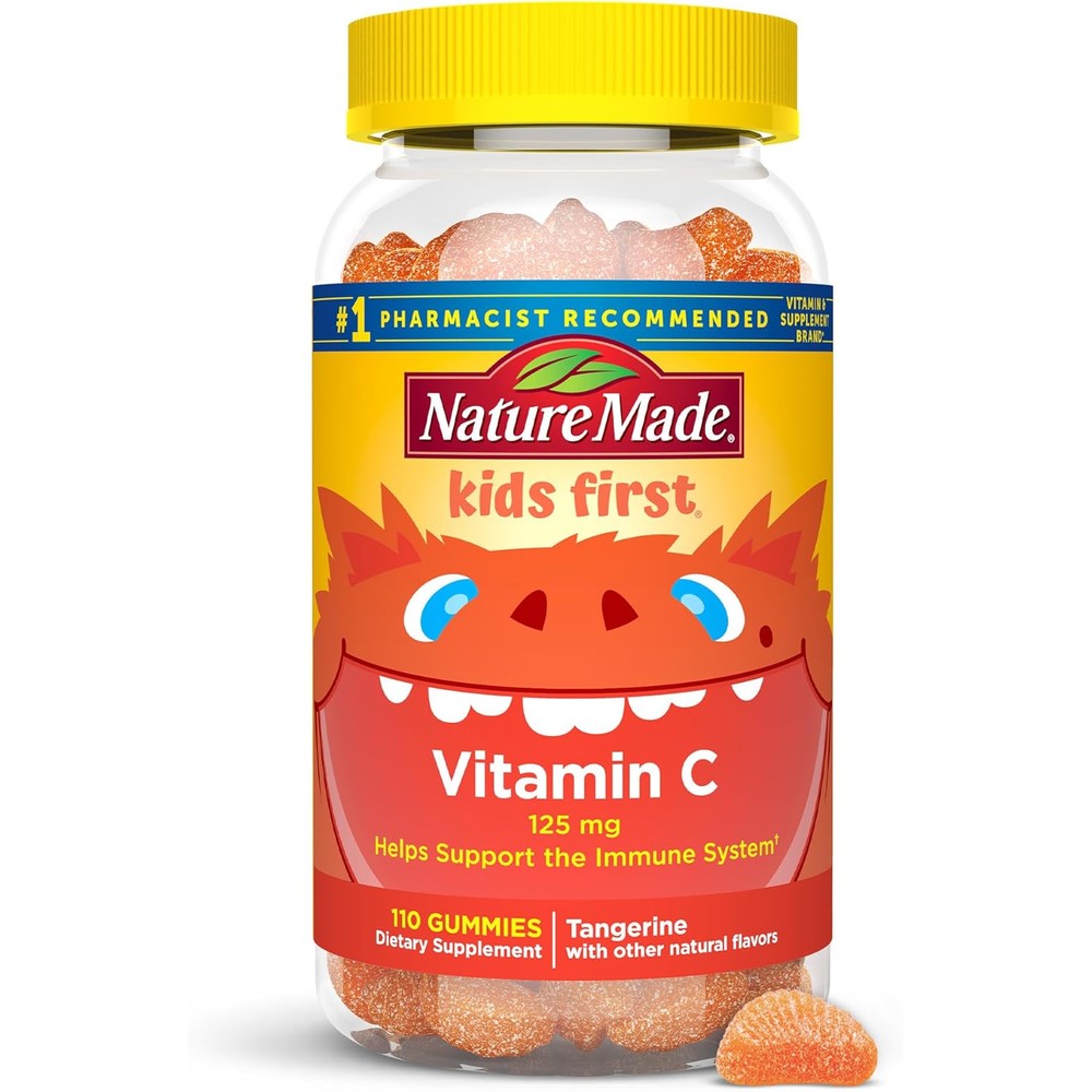 Nature Made Kids First Vitamin C Gummies front view bottle packaging