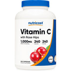 Nutricost Vitamin C Rose Hips front view bottle package
