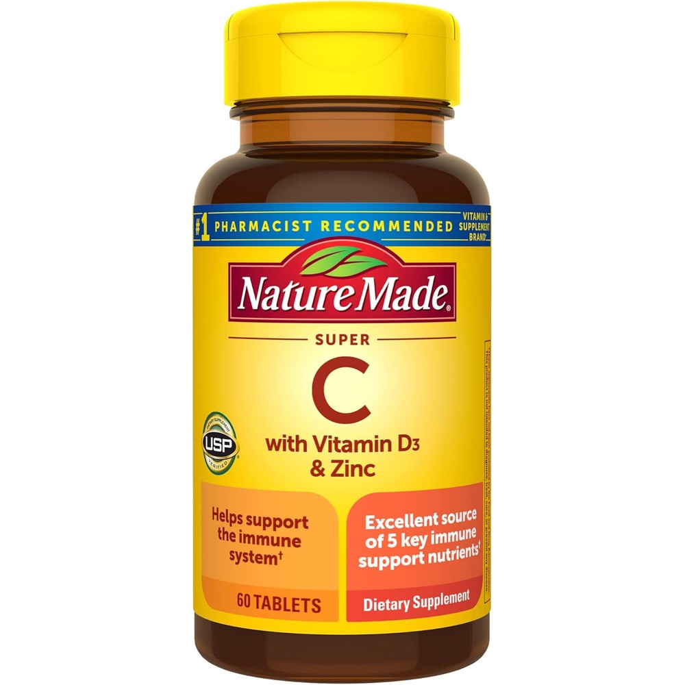 Nature Made Super C immune complex tablets bottle front view