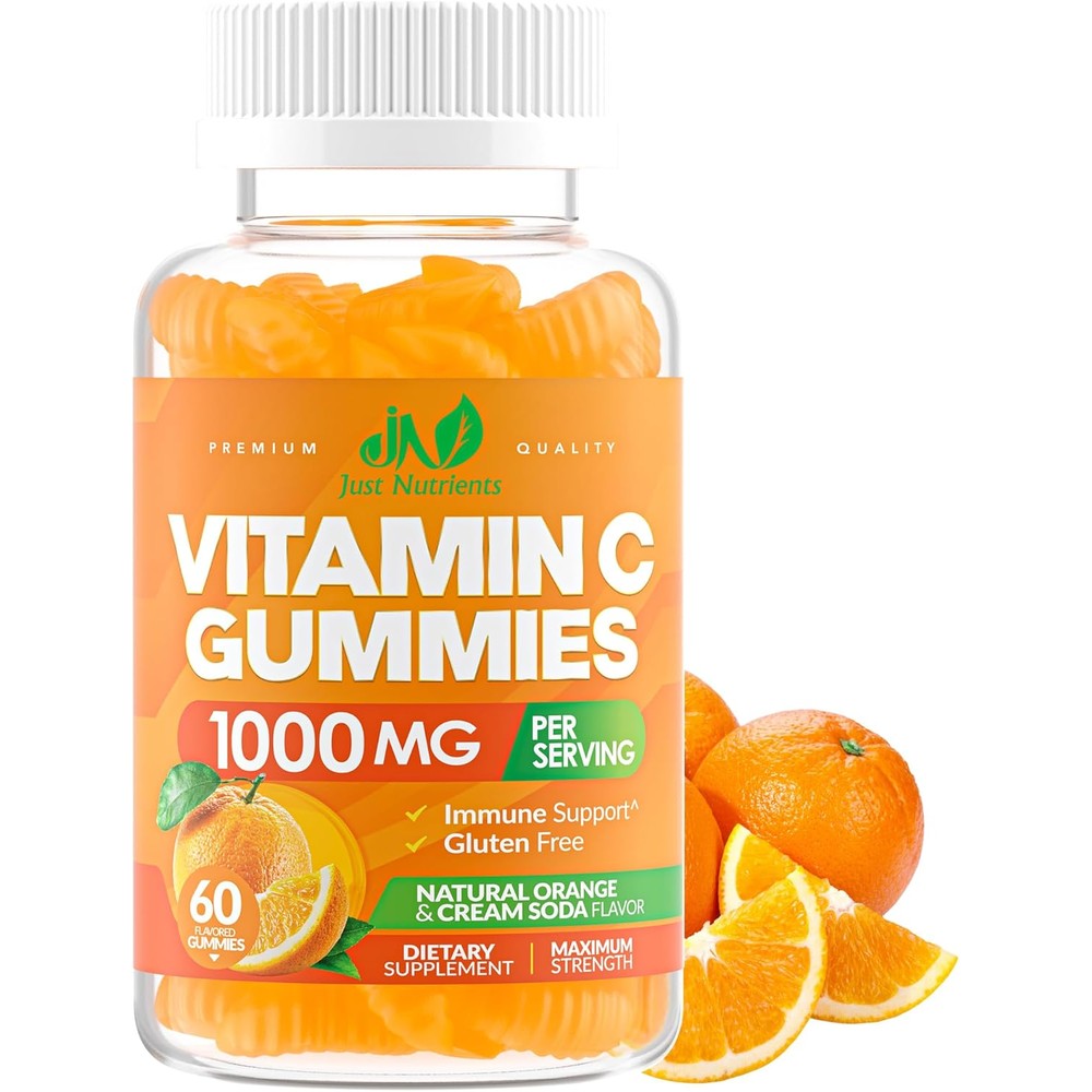 Just Nutrients Vitamin C gummies bottle front view