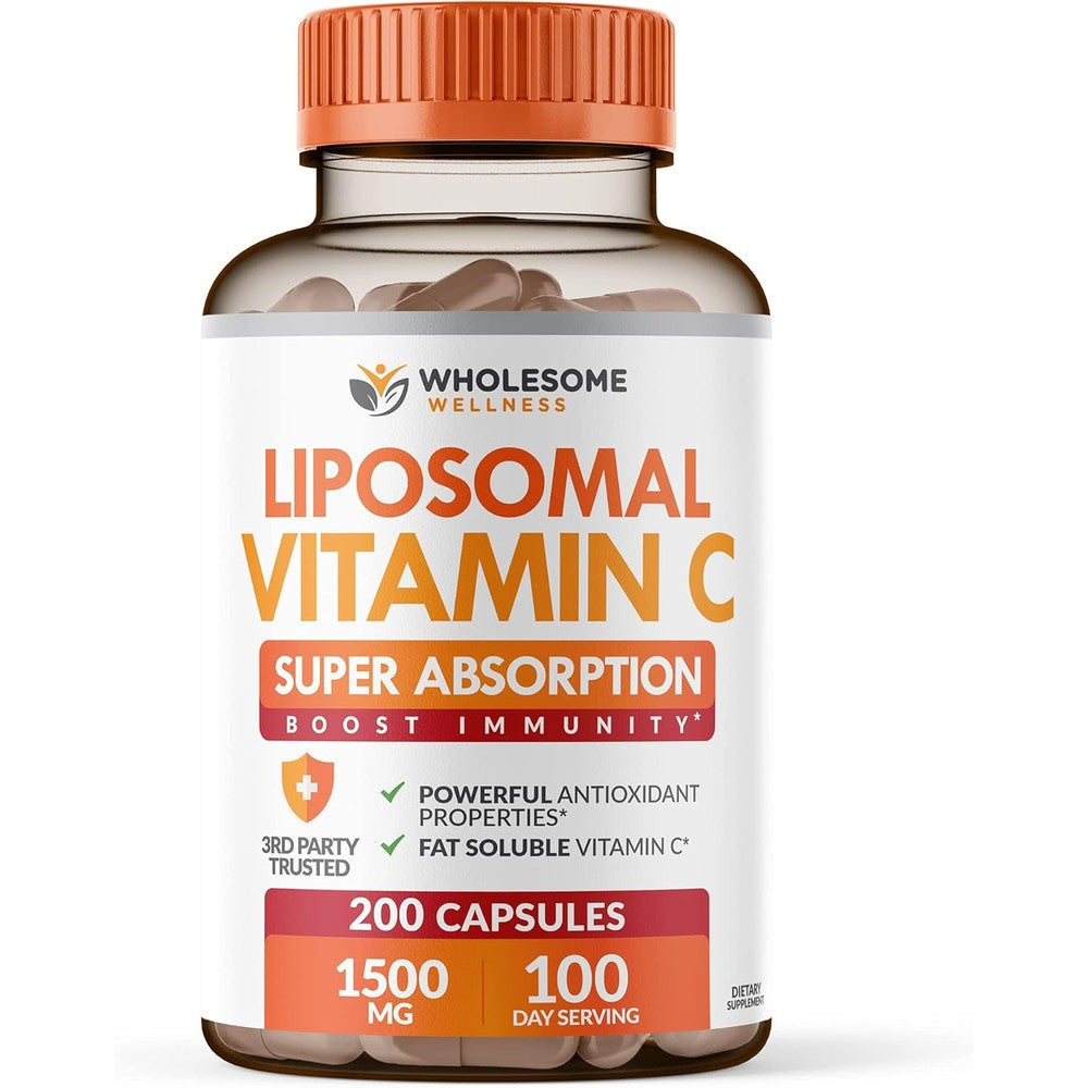 Wholesome Wellness Liposomal Vitamin C front view bottle package