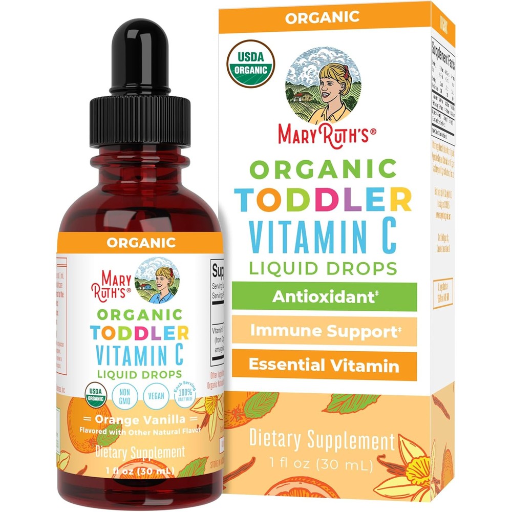 MaryRuth Organics toddler vitamin C liquid drops front view bottle packaging