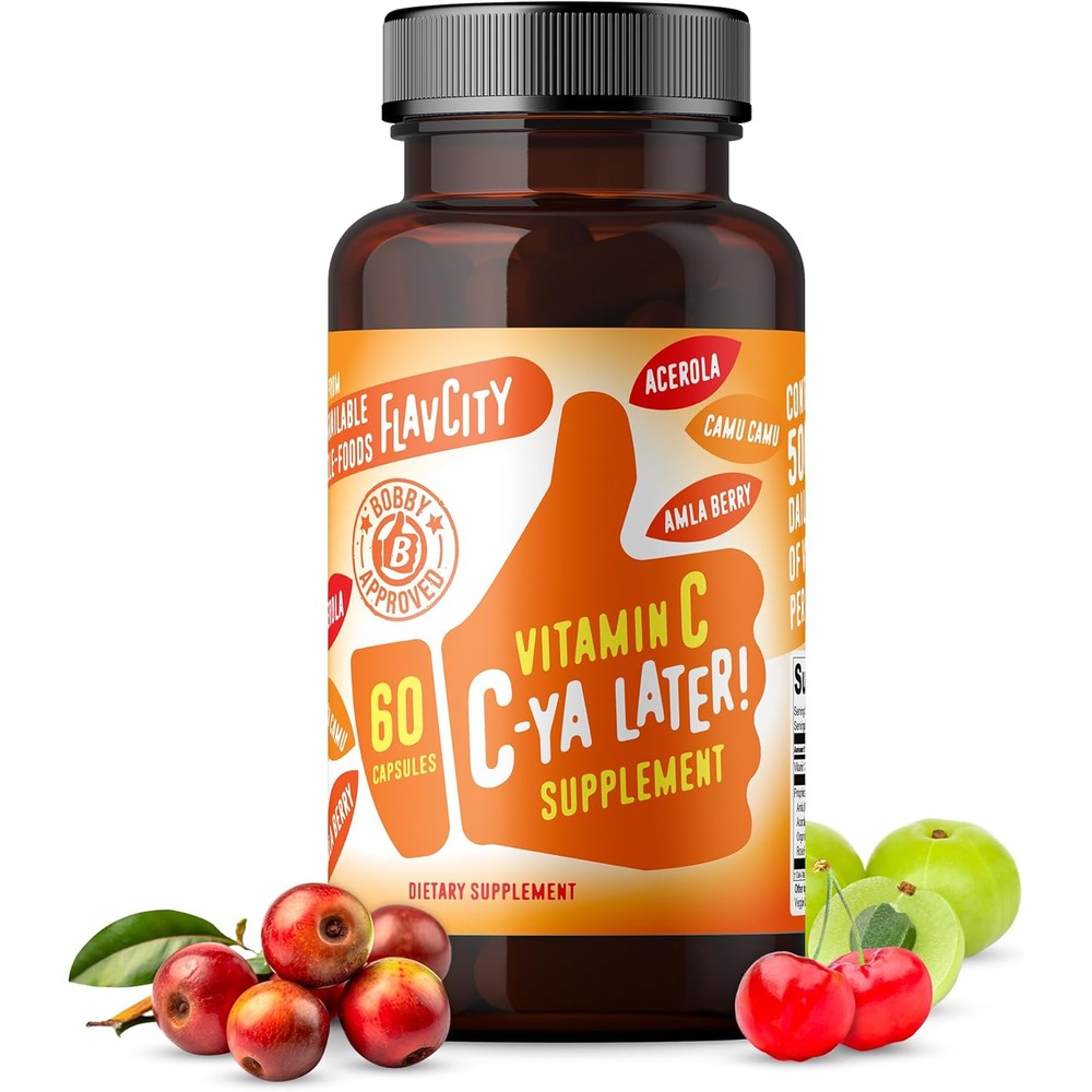 FlavCity C-Ya Later Vitamin C Supplement front view bottle