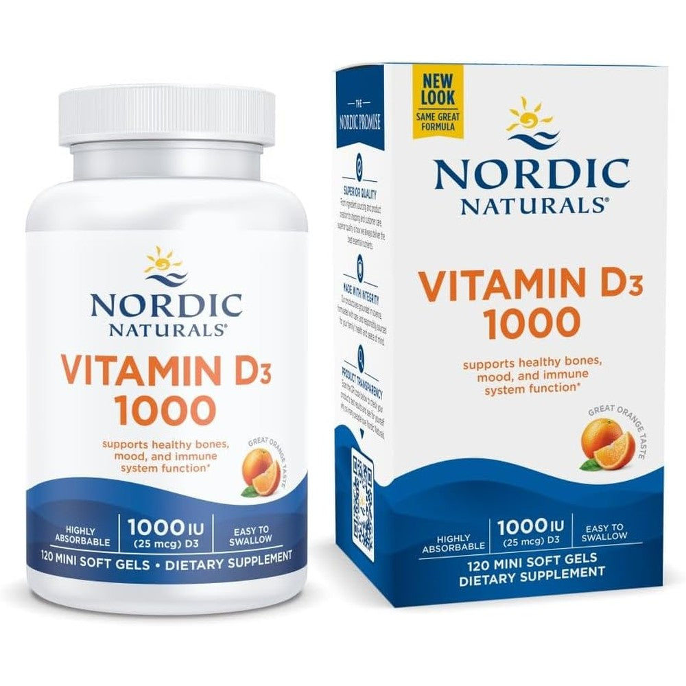Nordic Naturals Vitamin D3 1000 Orange front view bottle
