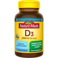 Nature Made Vitamin D3 2000 IU 250 Softgels front bottle view dietary supplement